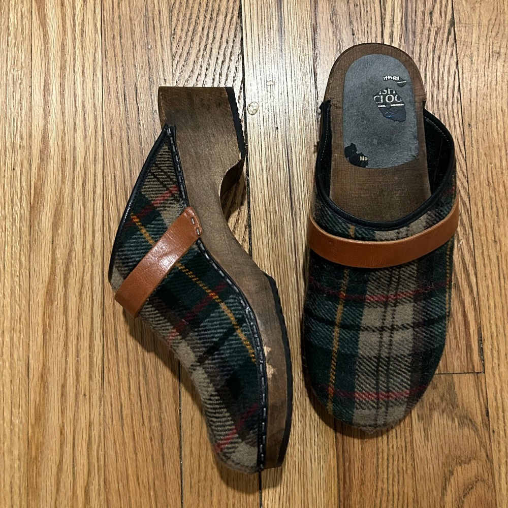 Swedish Clogs LENA Classic Clogs in Plaid Size 42